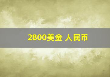 2800美金 人民币